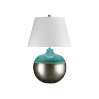 elstead laguna  - lampe de table 1 lumière graphite, turquoise, e27