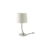 faro rem - lampe de table ronde conique blanche, e27