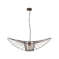 lampe de plafond - lampe suspendue design pamela - 100cm - vertical marron
