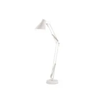 ideal lux sally lampadaire de travail orientable blanc