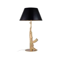 lampe de table - lampe design pistolet - grande - beretta doré