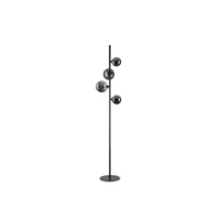 ideal lux perlage lampadaire à 4 bras multiples noir, interrupteur intégré, non dimmable