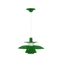 lampe suspension ph5 color - style poul henningsen - aluminium vert