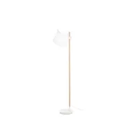 ideal lux axel lampadaire abat-jour conique blanc