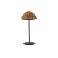 lampe de table led faroe marron polyrotin h30cm