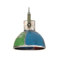 vidaxl lampe suspendue industrielle 25 w multicolore ronde 40 cm e27