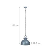 lampe à suspensions industriel luminaire de plafond gris helloshop26 13_0001376_2