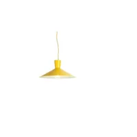 lampe à suspension elio en métal verni jaune
