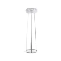 lampadaire - lampe de salon avec boutons en cristal - savoni transparent