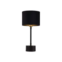 lampe de table lampe de bureau métal flanelle noir cuivre e14 39 cm helloshop26 03_0002510