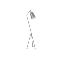tripod design floor lamp - lampadaire - hopper gris