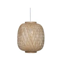 lampe suspension en bambou chaya 48cm beige
