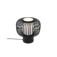 lampe de table moderne noire avec bambou - bambuk
