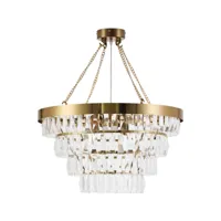 lampe de plafond en cristal - lustre suspension - loraine doré