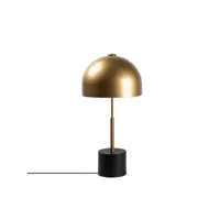 lampe à poser design clitocybe h53cm métal noir et or