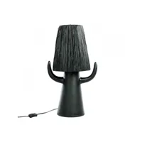 billy bob - lampe en terracotta noir à cordes h60