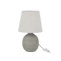 paris prix - lampe à poser design milou 47cm gris & blanc