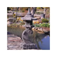 lanterne japonaise en pierre de lave 90 cm lampe jardin terrasse lamp2