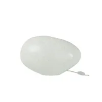 lampe dany taches ovale verre blanc - l 40 x l 30 x h 24 cm
