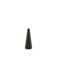 lampe de table pied octogonal en bois de feuillus noir - l 70 x l 25 x h 25 cm
