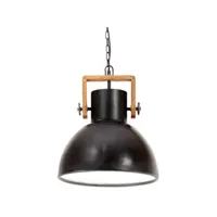 vidaxl lampe suspendue industrielle 25 w noir rond 40 cm e27 320535