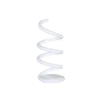 lampe à poser design spiral jonc h35cm métal et led blanc