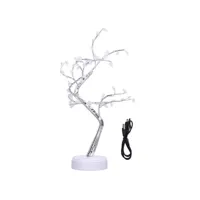 lampe de bureau en forme de bonsaï avec interrupteur tactile sécurisé, lampe de nuit réglable avec câble usb