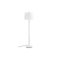 faro montreal - lampadaire abat-jour tappered rond blanc, e27