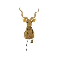 applique murale antilope dorée