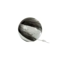lampe dany rond verre blanc-noir large - l 29 x l 29 x h 28 cm