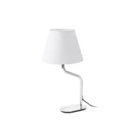 faro eterna - lampe de table ronde conique blanche, e27