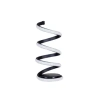 lampe à poser design spiral jonc h35cm métal noir et led blanc