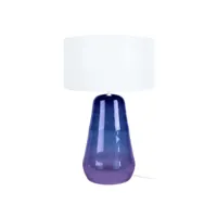 reflects - lampe de chevet conique verre violet et blanc 65992