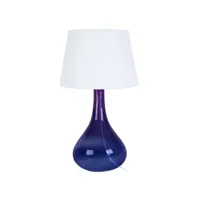 carafe - lampe de chevet bouteille verre violet et blanc 66201