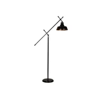 lampadaire grue orientable slender h180cm métal noir et bronze