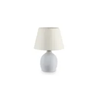 ideal lux boulder - lampe de table d'intérieur 1 lumière en béton avec abat-jour, e27