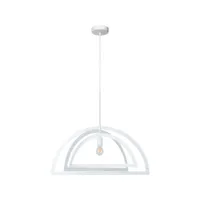 homemania lampe à suspension justyna - blanc - 19,5x13,5x21,5 cm