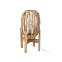 paris prix - lampe à poser en bambou noa 54cm naturel