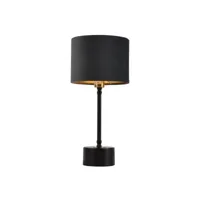 lampe de table lampe de bureau métal flanelle 39 cm noir cuivre et gris helloshop26 03_0002512