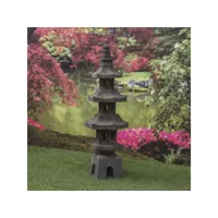 lanterne japonaise pagode en pierre de lave jardin zen 100 cm lamp37