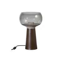 lampe de table - verre - coffee mushroom 37x24x24 cm