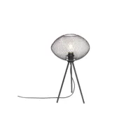 qazqa led lampes de table molly - noir - industriel - d 300mm