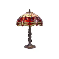 lampe de bureau viro belle rouge bordeaux zinc 60 w 40 x 60 x 40 cm
