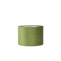 light & living abat-jour cylindre velours - olive green - ø30x21cm 2230058