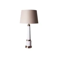 lampe de salon en acier, de couleur blanc, 39x39x77 cm