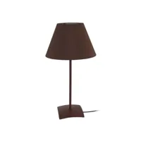 kola - lampe de chevet droit métal marron 63056