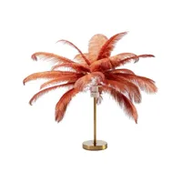 lampe plumes rouges