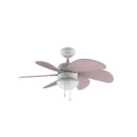 ventilateur de plafond cecotec energysilence 3600 vision purple lilas, lampe, 92cm diamètre