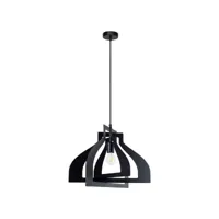homemania lampe à suspension justyna - noir - 30x30x70 cm