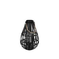lanterne forme de goutte bambou noir small